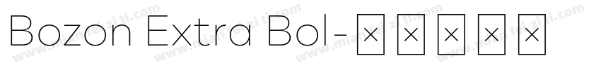 Bozon Extra Bol字体转换